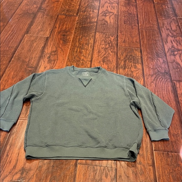 aerie Sweaters - Aerie waffle knit Crewneck Sweater - Sage green